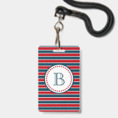 Monogrammdesign Ausweis (Rückseite mit Lanyard)