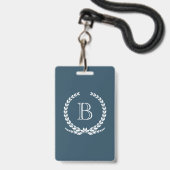 Monogrammdesign Ausweis (Rückseite mit Lanyard)
