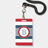 Monogrammdesign Ausweis (Vorderseite mit Lanyard)