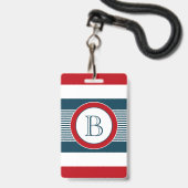 Monogrammdesign Ausweis (Rückseite mit Lanyard)