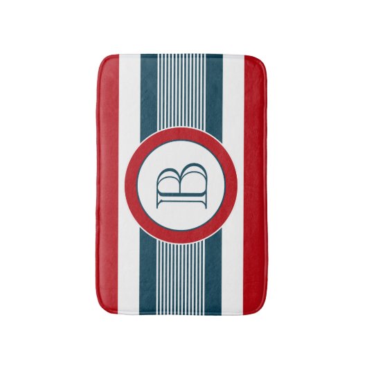 Monogrammdesign Badematte (Vorderseite Vertikal)