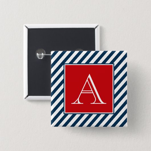 Monogrammdesign Button (Vorne & Hinten)