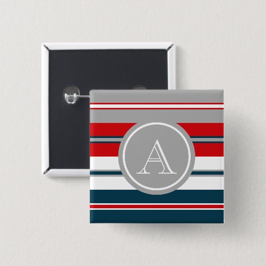 Monogrammdesign Button (Vorne & Hinten)