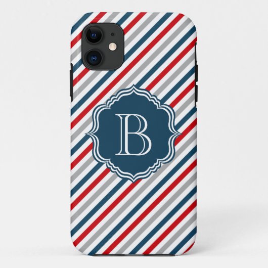 Monogrammdesign Case-Mate iPhone Hülle (Rückseite)