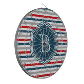 Monogrammdesign Dartscheibe (Vorderseite Links)