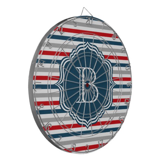 Monogrammdesign Dartscheibe (Vorderseite Links)