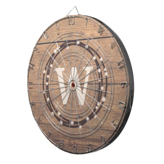 Monogrammdesign Dartscheibe (Vorderseite rechts)