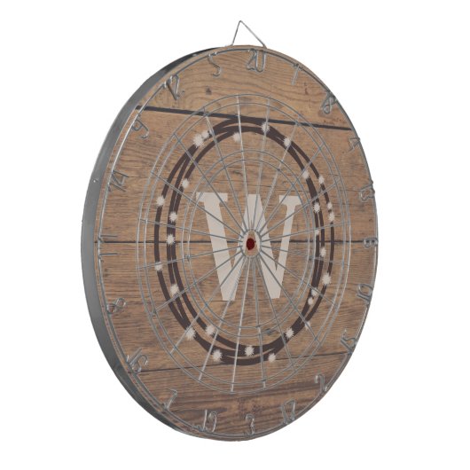 Monogrammdesign Dartscheibe (Vorderseite Links)