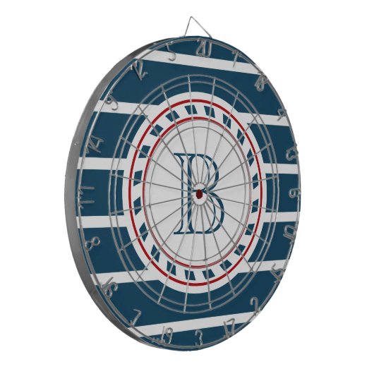 Monogrammdesign Dartscheibe (Vorderseite Links)