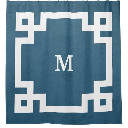 Monogrammdesign Duschvorhang (Vorderseite)