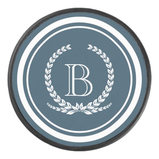 Monogrammdesign Eishockey Puck (Vorderseite)