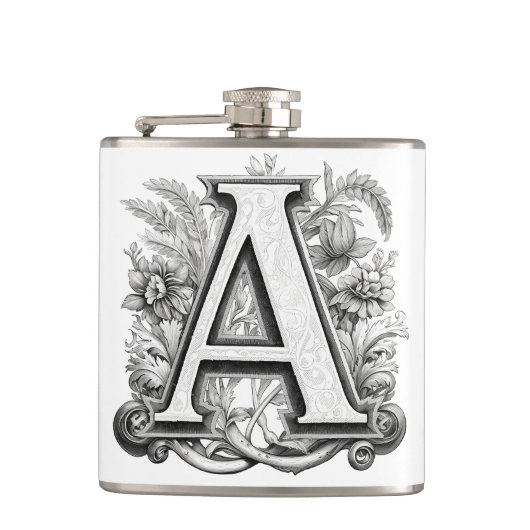 Monogrammdesign Flachmann (Vorderseite)