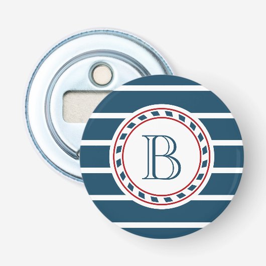 Monogrammdesign Flaschenöffner (Vorderseite)