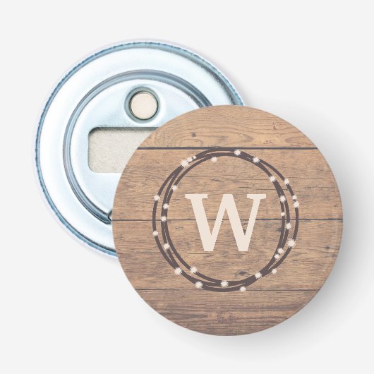 Monogrammdesign Flaschenöffner (Vorderseite)