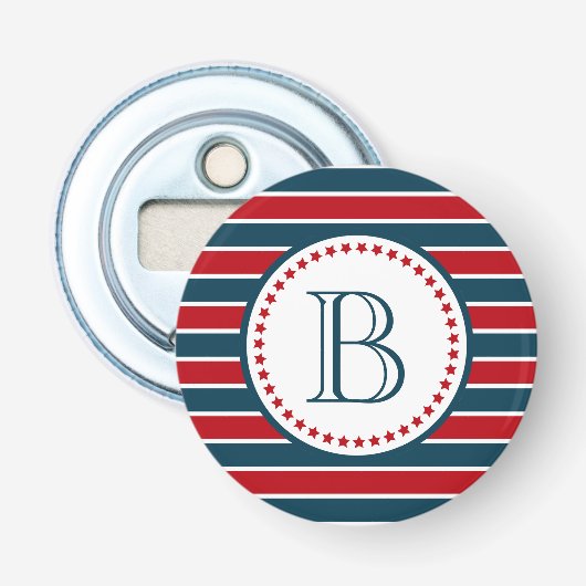 Monogrammdesign Flaschenöffner (Vorderseite)