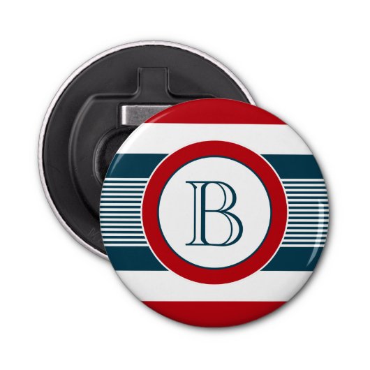 Monogrammdesign Flaschenöffner (Vorderseite)