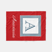 Monogrammdesign Fleecedecke (Vorderseite (Horizontal))