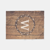 Monogrammdesign Fleecedecke (Vorderseite (Horizontal))