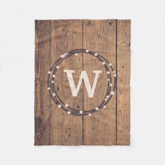 Monogrammdesign Fleecedecke (Vorderseite)