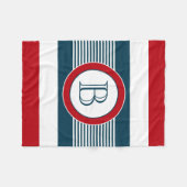 Monogrammdesign Fleecedecke (Vorderseite (Horizontal))