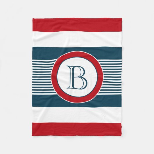 Monogrammdesign Fleecedecke (Vorderseite)