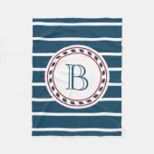 Monogrammdesign Fleecedecke (Vorderseite)