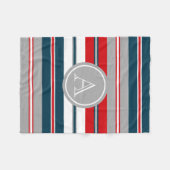 Monogrammdesign Fleecedecke (Vorderseite (Horizontal))