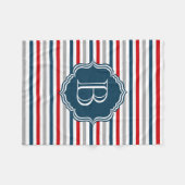 Monogrammdesign Fleecedecke (Vorderseite (Horizontal))