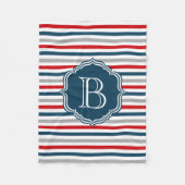 Monogrammdesign Fleecedecke (Vorderseite)