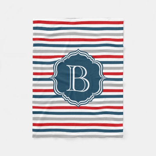 Monogrammdesign Fleecedecke (Vorderseite)