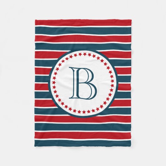 Monogrammdesign Fleecedecke (Vorderseite)