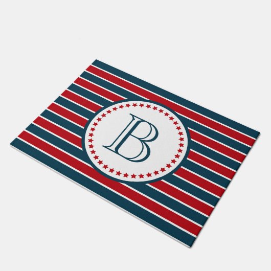 Monogrammdesign Fußmatte (Schrägansicht)