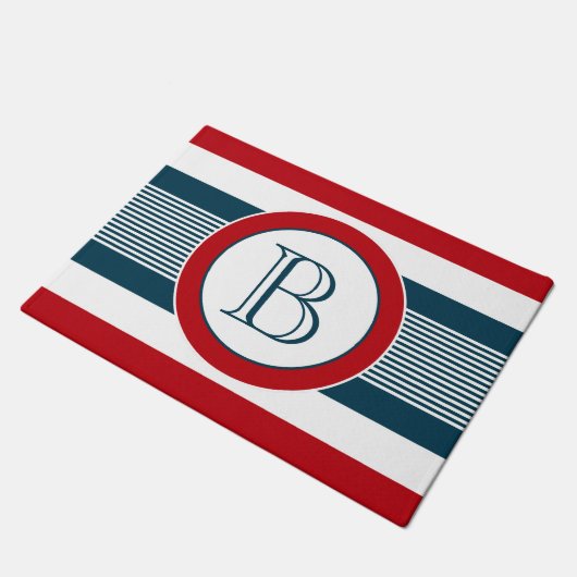 Monogrammdesign Fußmatte (Schrägansicht)
