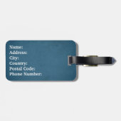 Monogrammdesign Gepäckanhänger (Rückseite horizontal)