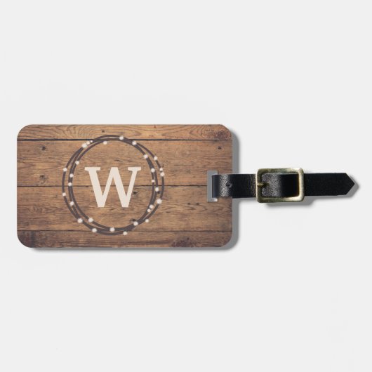 Monogrammdesign Gepäckanhänger (Vorderseite horizontal)