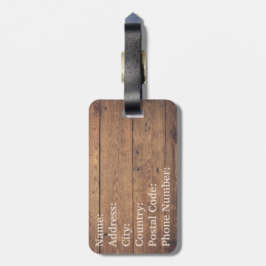 Monogrammdesign Gepäckanhänger (Rückseite vertikal)