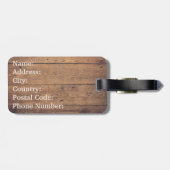 Monogrammdesign Gepäckanhänger (Rückseite horizontal)