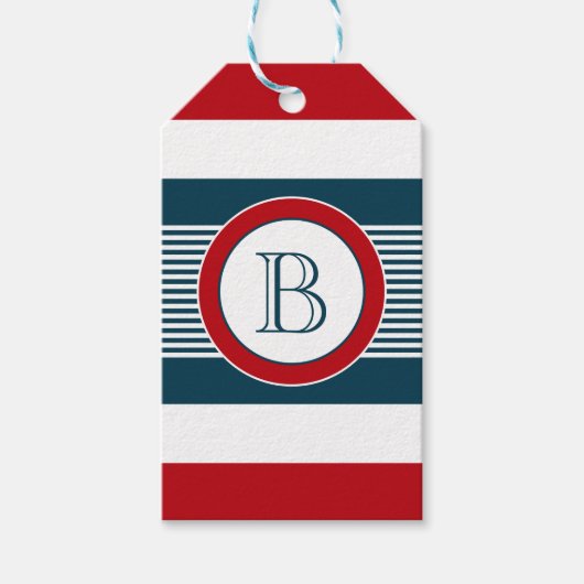 Monogrammdesign Geschenkanhänger (Vorderseite)