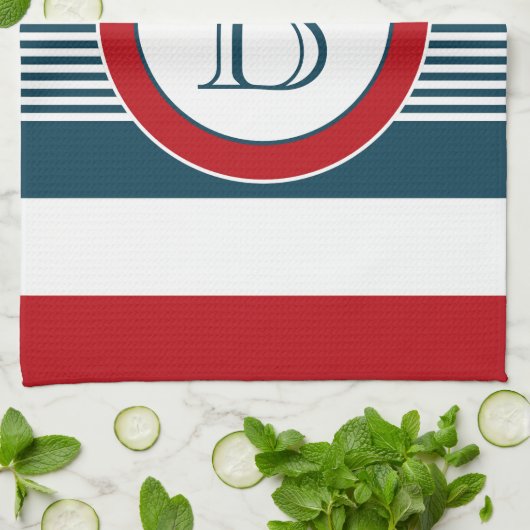 Monogrammdesign Geschirrtuch (Gefaltet)