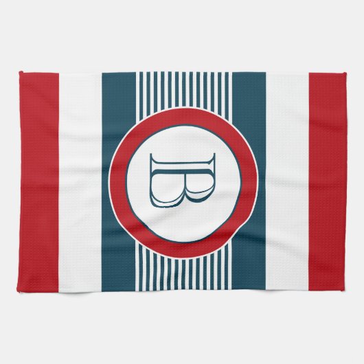 Monogrammdesign Geschirrtuch (Horizontal)