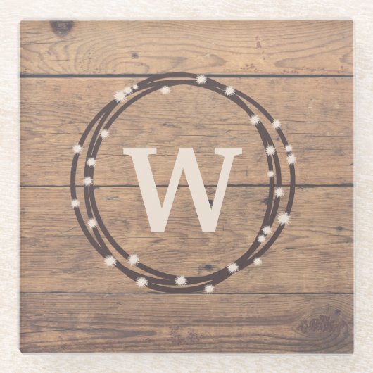 Monogrammdesign Glasuntersetzer (Vorderseite)