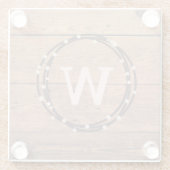 Monogrammdesign Glasuntersetzer (Rückseite)