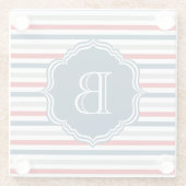 Monogrammdesign Glasuntersetzer (Rückseite)