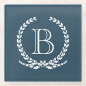 Monogrammdesign Glasuntersetzer (Vorderseite)