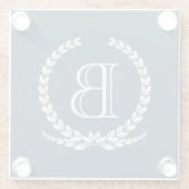 Monogrammdesign Glasuntersetzer (Rückseite)