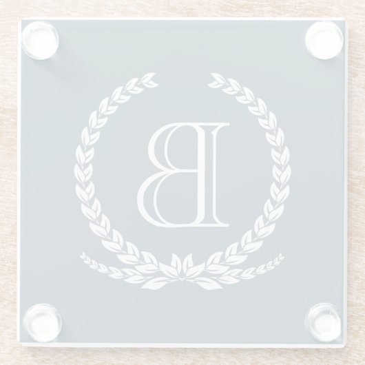 Monogrammdesign Glasuntersetzer (Rückseite)