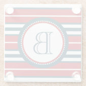 Monogrammdesign Glasuntersetzer (Rückseite)