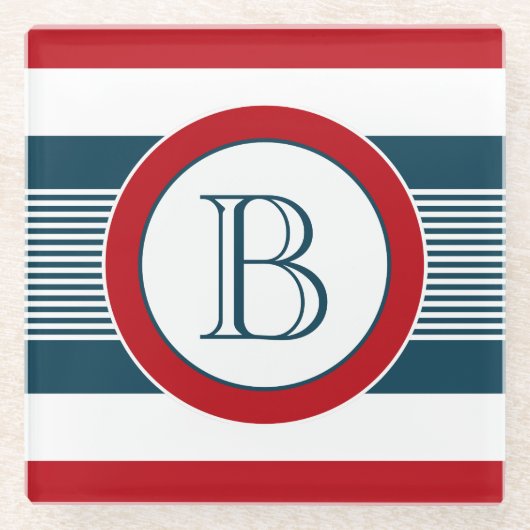 Monogrammdesign Glasuntersetzer (Vorderseite)