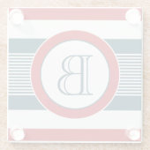 Monogrammdesign Glasuntersetzer (Rückseite)