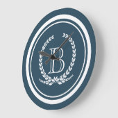 Monogrammdesign Große Wanduhr (Winkel)